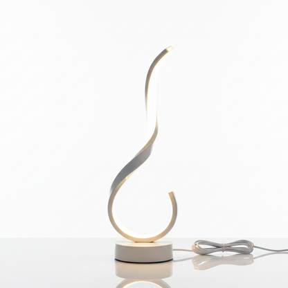 Lampe de Chevet LED Courbe Minimaliste Blanche