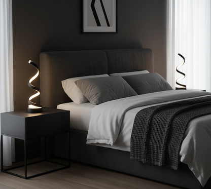 Lampe de Chevet LED Courbe Design