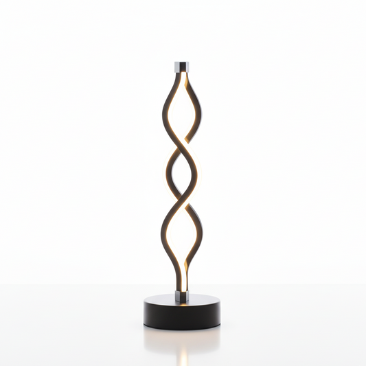 Lampe de Chevet LED Spirale Montante Noire
