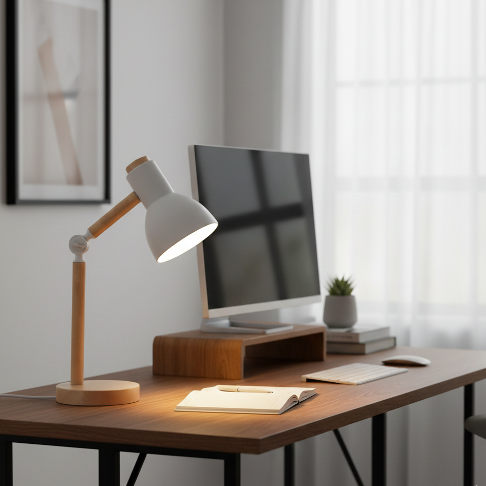 Lampe de Bureau LED Vague Minimaliste